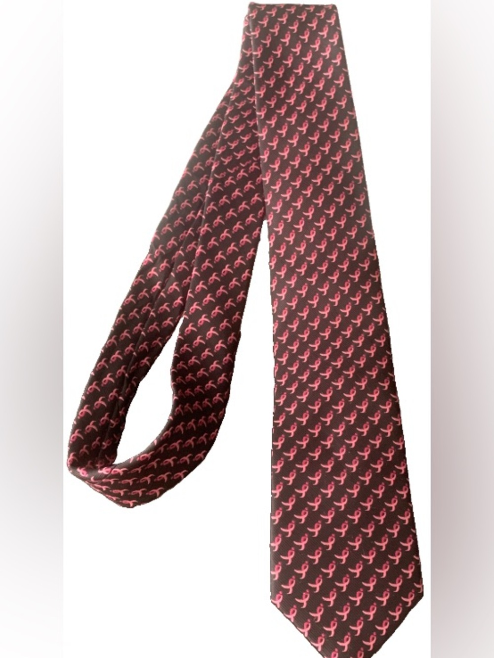 Pre Owned Men's Susan G Komen Knots For Hope Tie Neck Tie Necktie Classic Style